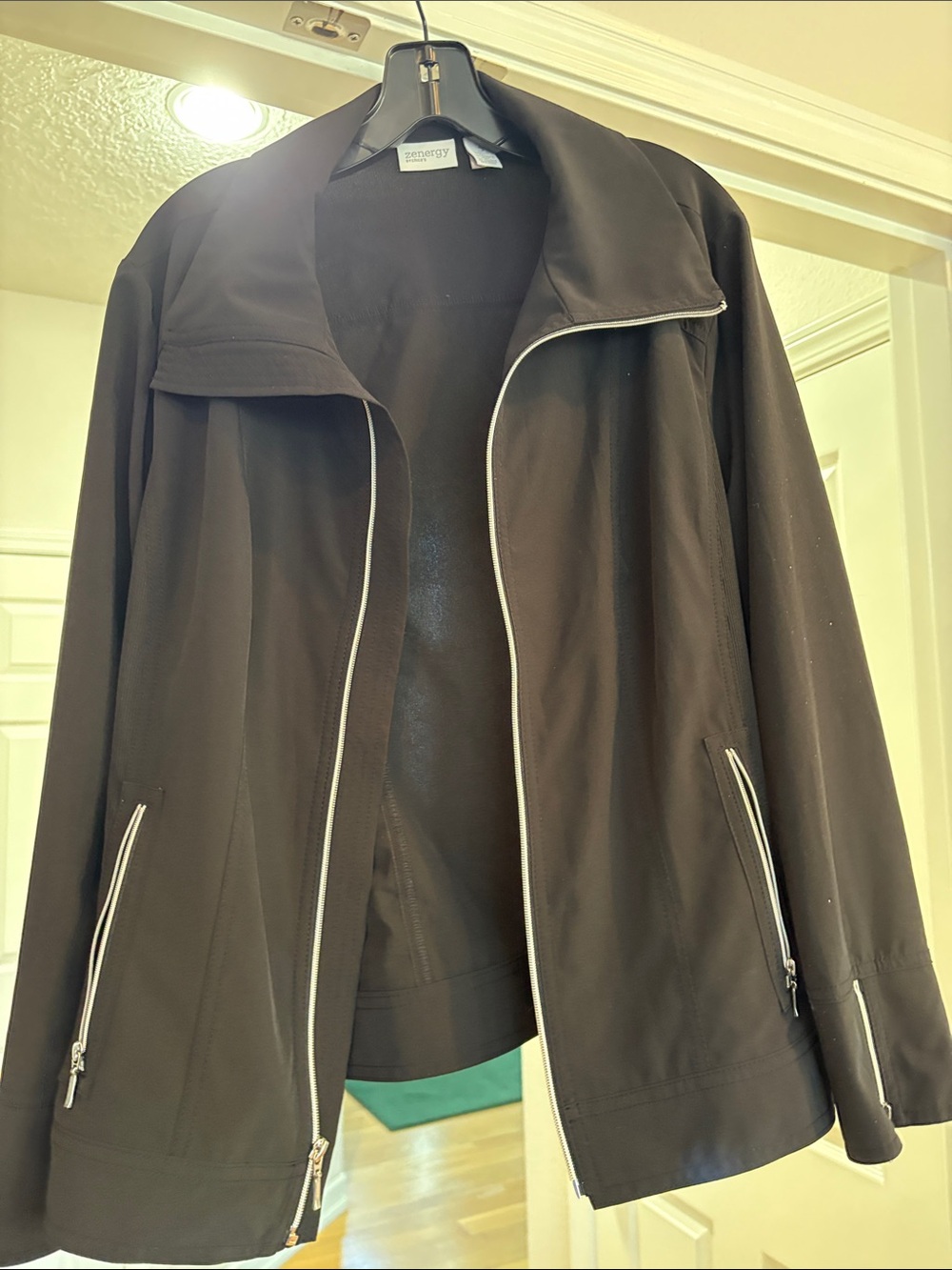 Chico's Black Jacket with White Trim